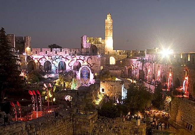 The Tower of David at Nightfall