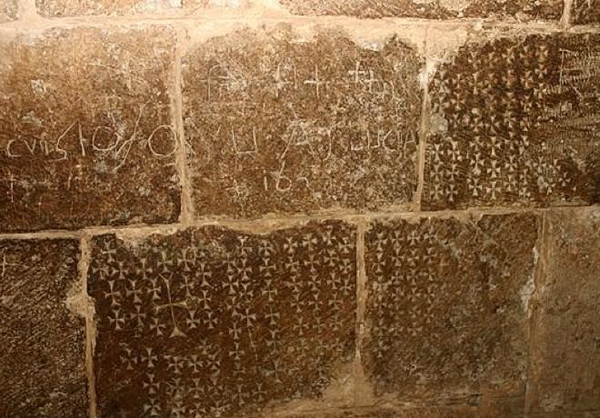 Crosses Engraved on the Walls of the Church Crosses Engraved on the Walls of the Church