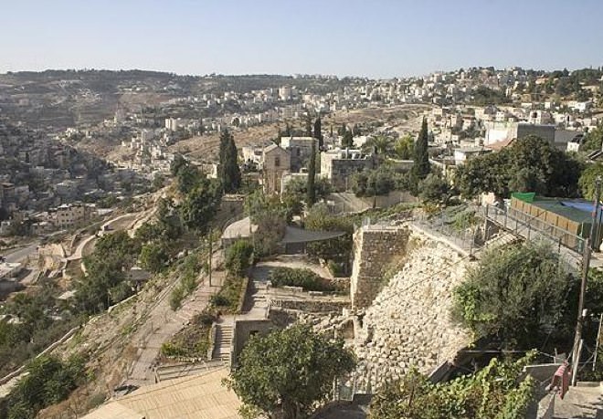 Die Davidsstadt, südliche Ansicht