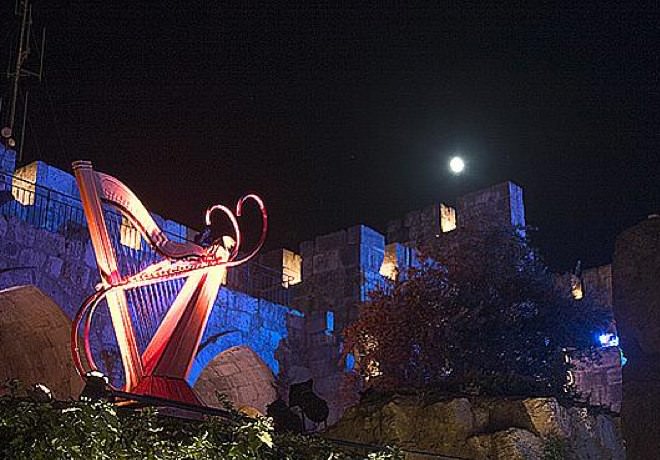 The Tower of David at Nightfall