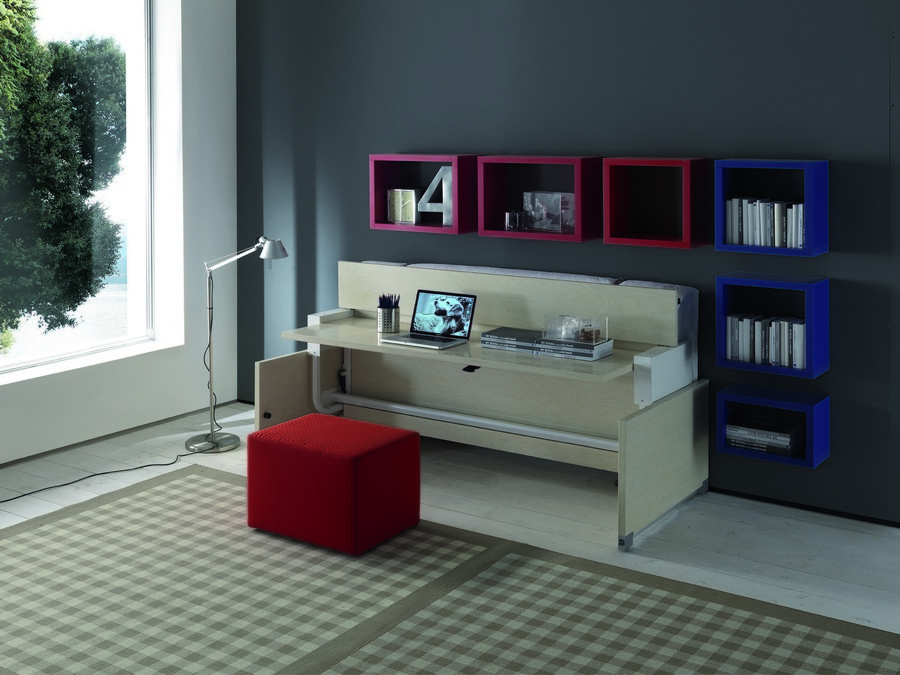 Er Kids Wall Bed Desk 1 Milano Smart Living