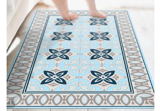 אפור תכלת - PVC שטיח מעוצב