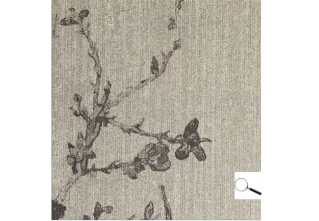 תקריב לדוגמת הטפט