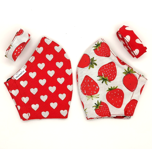 זוג מסיכות בד צבעוניות לבחירה