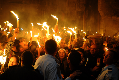 The Holy Fire Ceremony in The Church Of the Holy Sepulchre The Holy Fire Ceremony in The Church Of the Holy Sepulchre